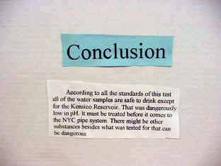 According to all the standards of this test all of the water samples are safe to drink except...