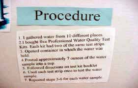 1- I gathered water from 10 differnet places...